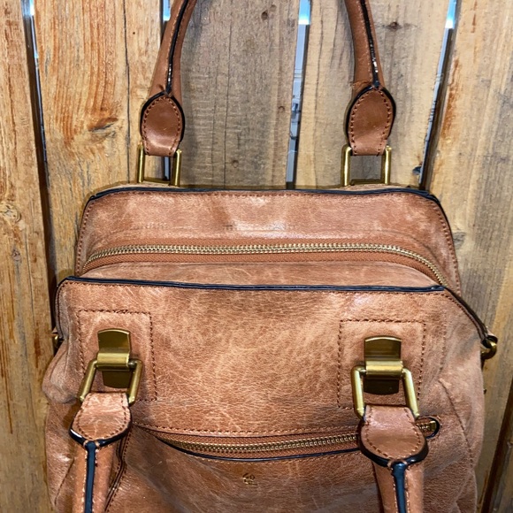 Elliott Lucca Brown Leather Satchel - Picture 10 of 14